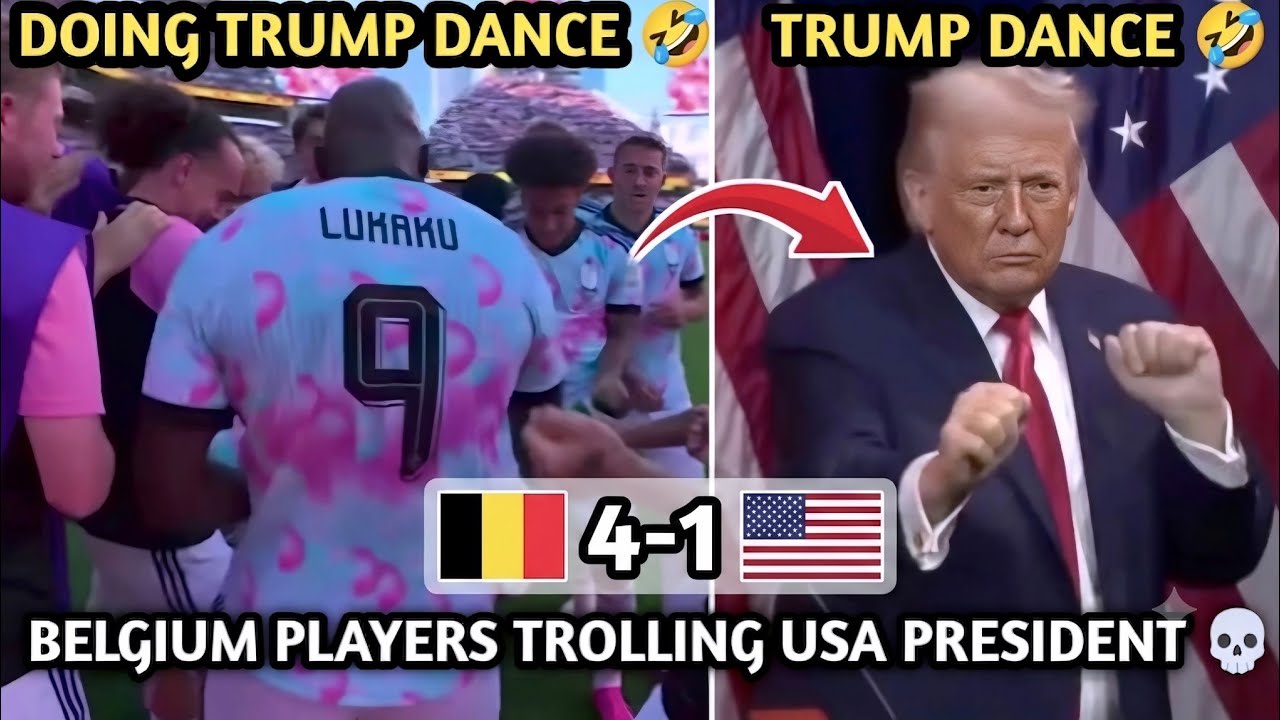 Belgium players Troll The USA And Donald Trump By Doing The Trump Dance After Beating Them 4 -1 🤣💔