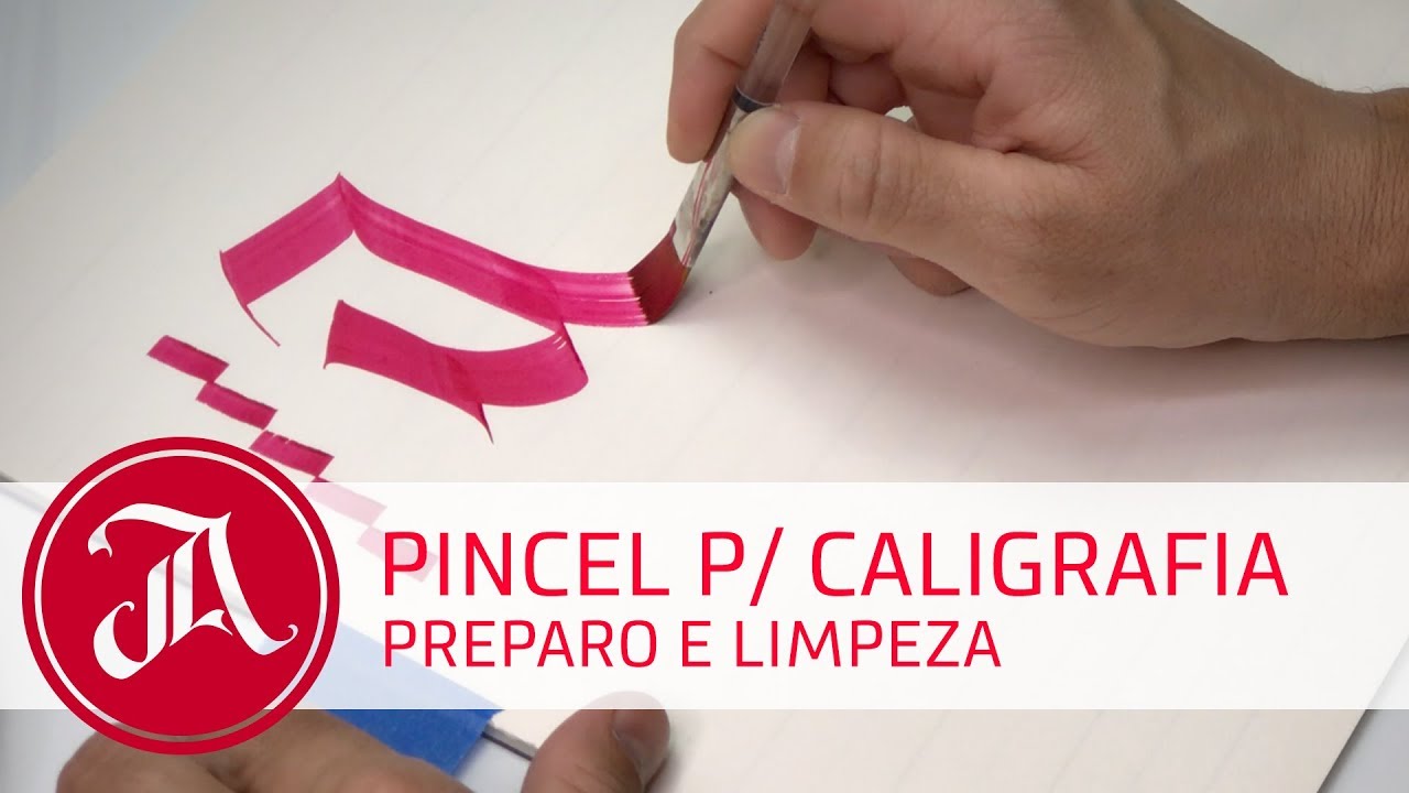 Pincel para Caligrafia - Vídeo 2/2 - Preparo da tinta e limpeza