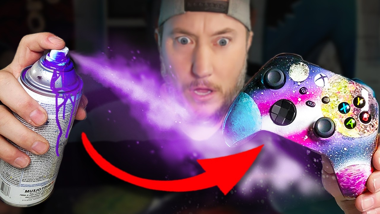 Making The COOLEST Xbox Controller With Spray Paint Art