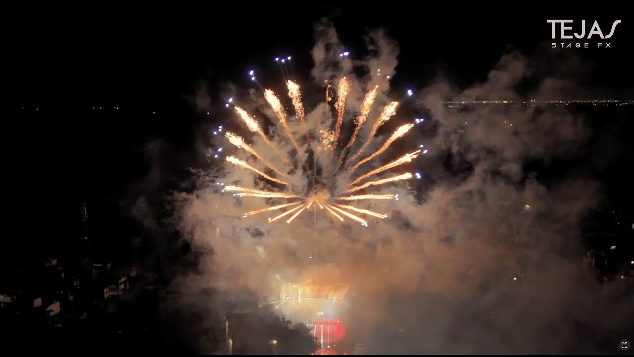 First Time Ever! 150ft Sky Fireworks Show | Ganesh Aagman 2025 | Surat Gabheni Gam Drone View