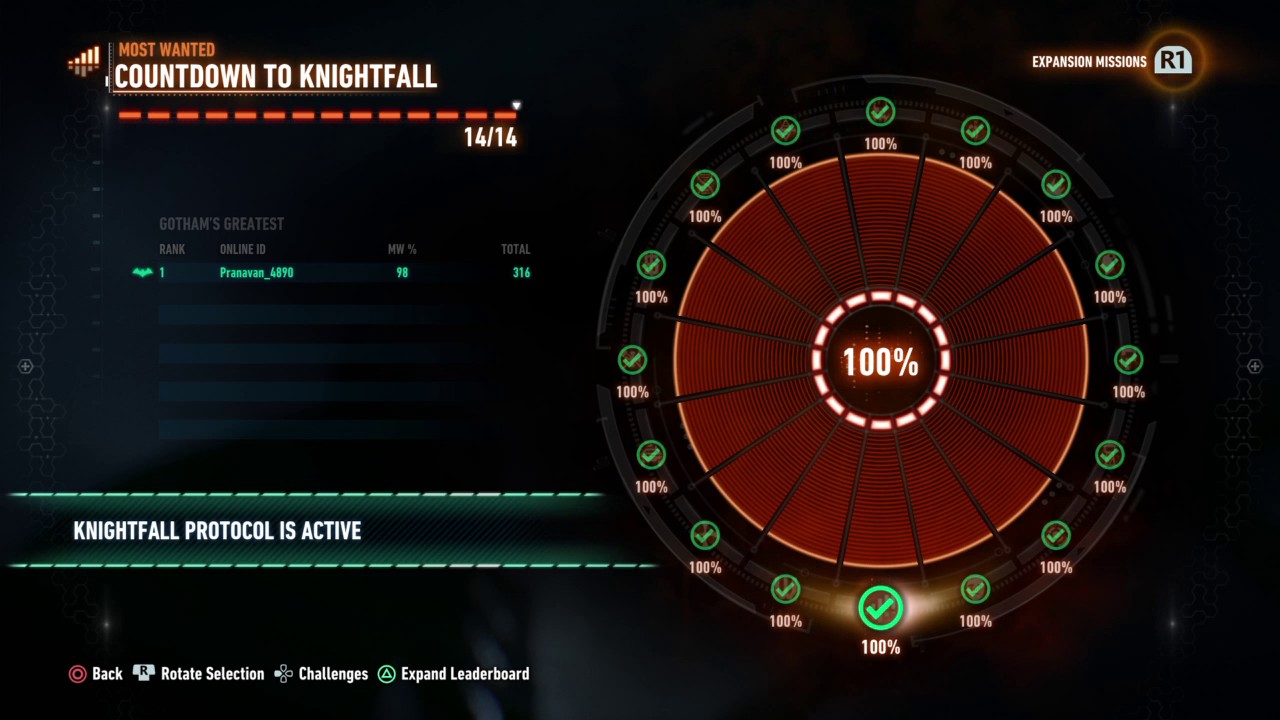 Countdown to Knightfall + Season of Infamy - Alfred Completion Speeches (Batman: Arkham Knight)