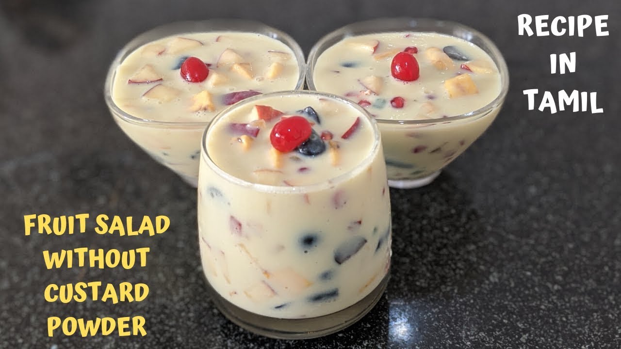 Fruit Salad Without Custard Powder||Fruit Salad Using Rice Flour||Recipe in Tamil