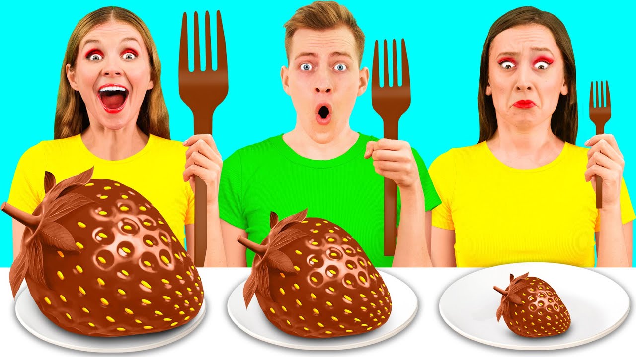 Big, Medium and Small Plate Challenge | Funny Food Recipes by PaRaRa Challenge