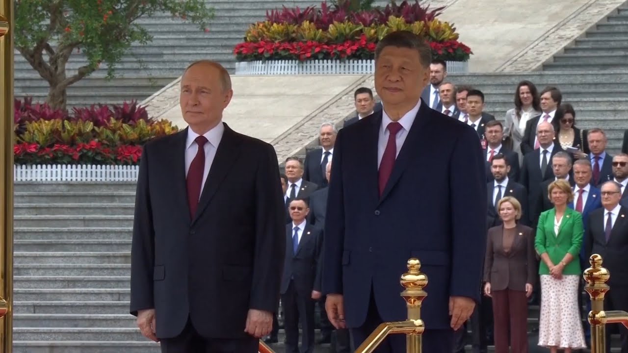 🇷🇺🇨🇳 Russia and China National Anthems | Vladimir Putin's State Visit to China &bull; 2026