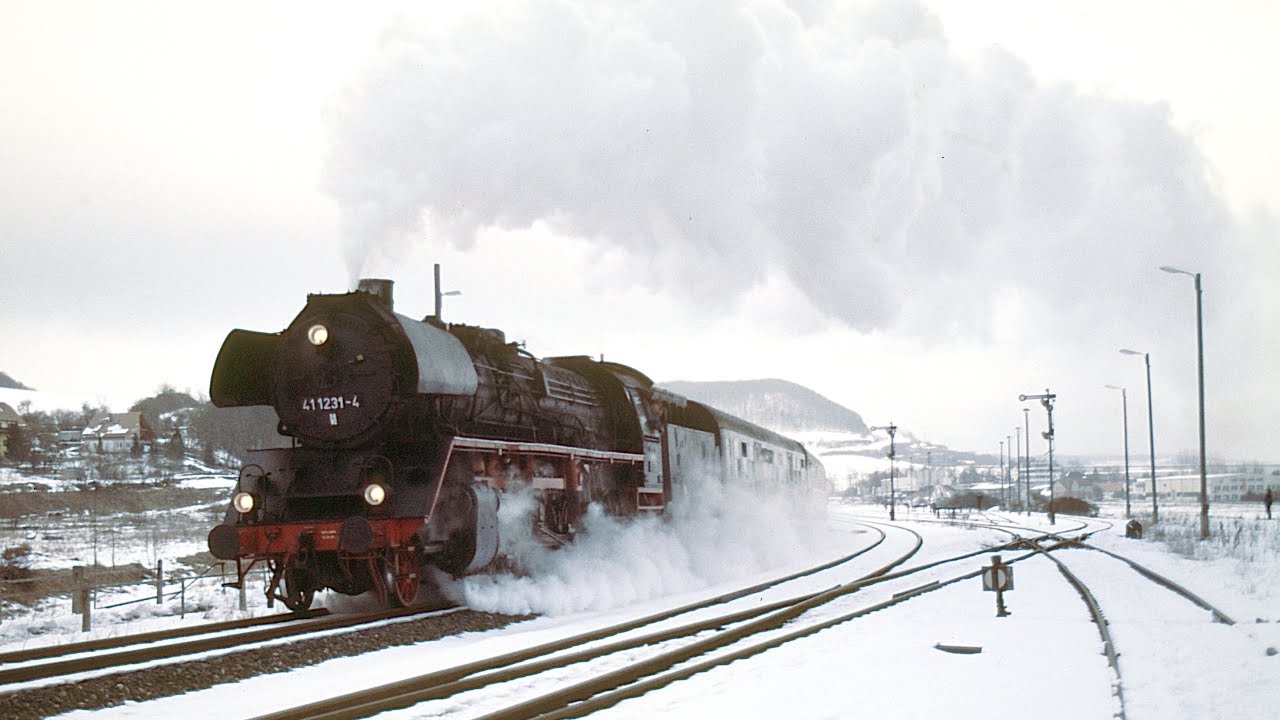 41 1231 kommt angeflogen wenn der Rennsteig ruft  Winterdampf Th&uuml;ringen 2003