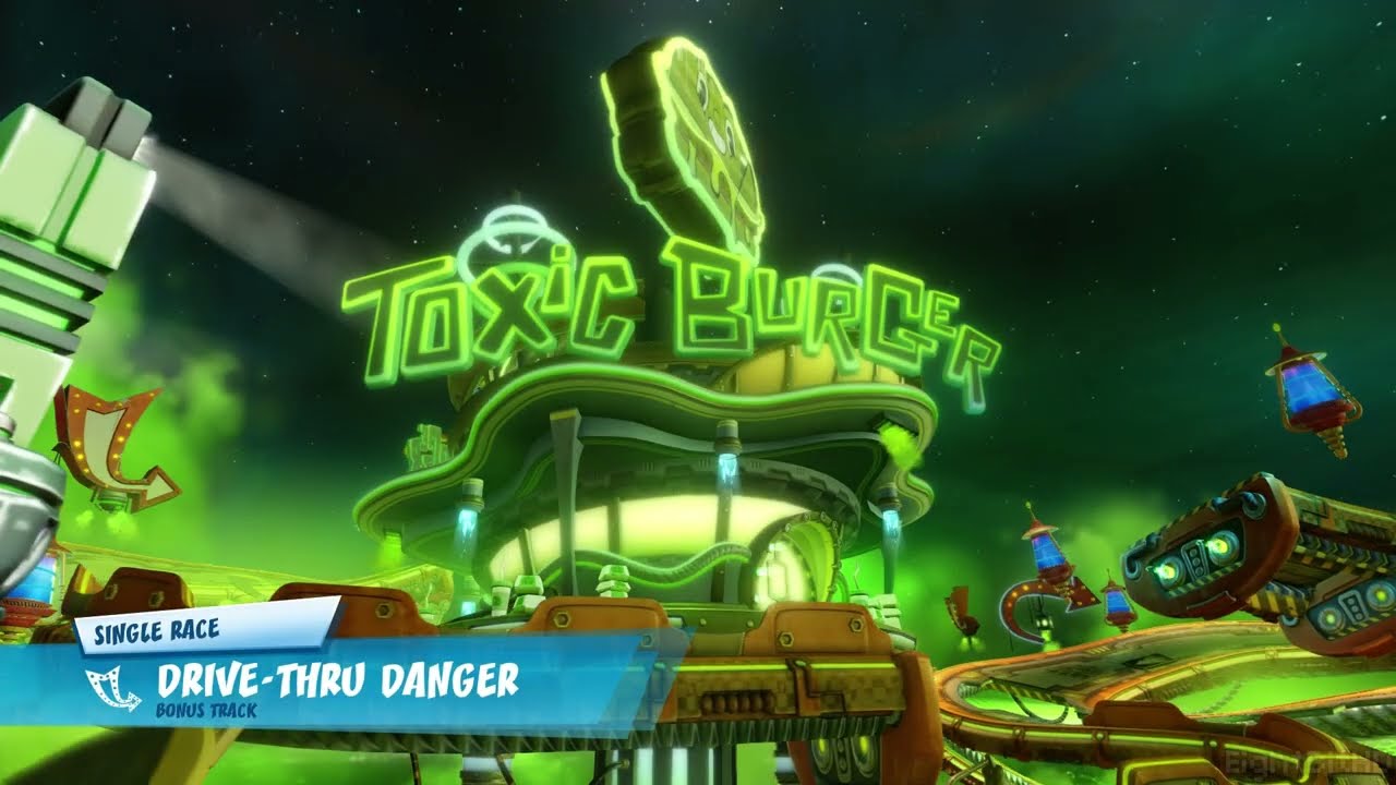 CRASH TEAM RACING [PS4] Gameplay (Race Track: Drive-thru Danger)