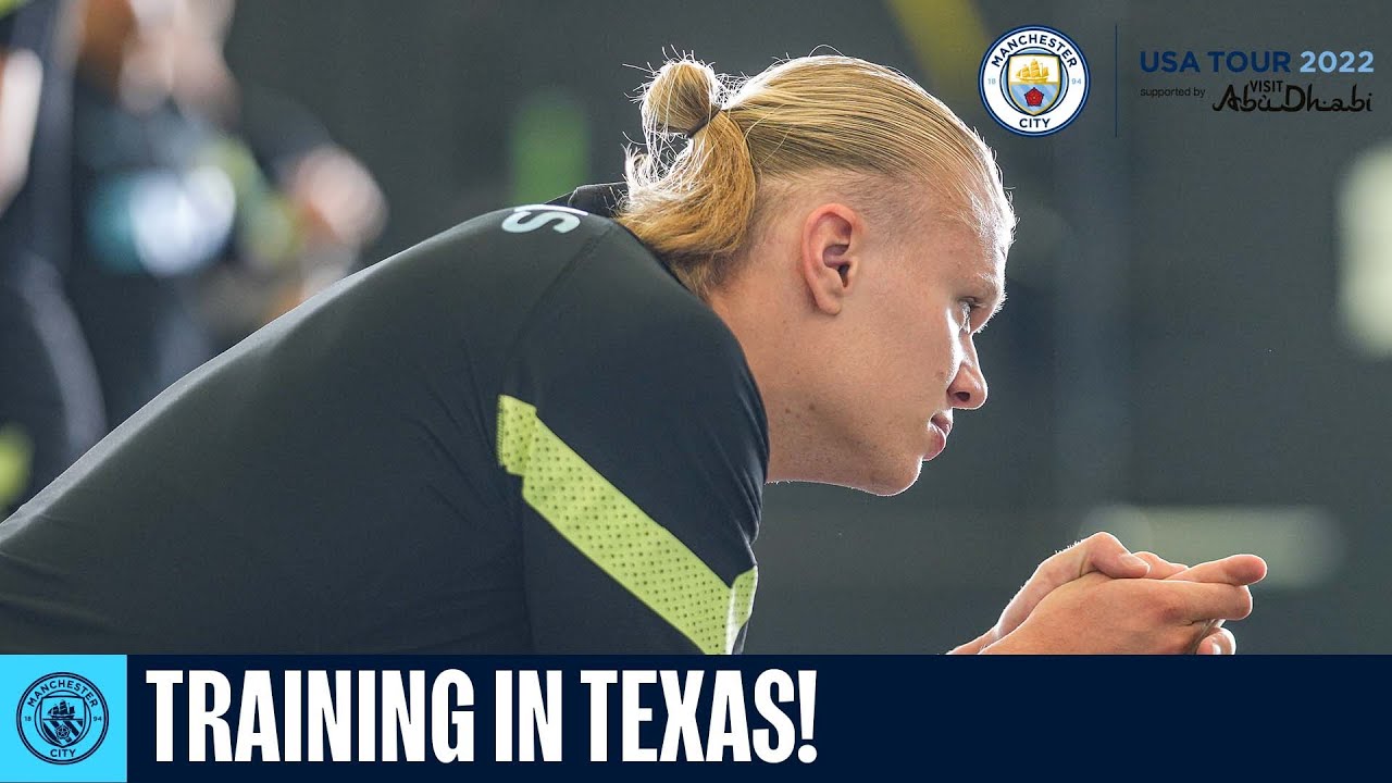 Haaland’s first goals in training! | Man City in Houston