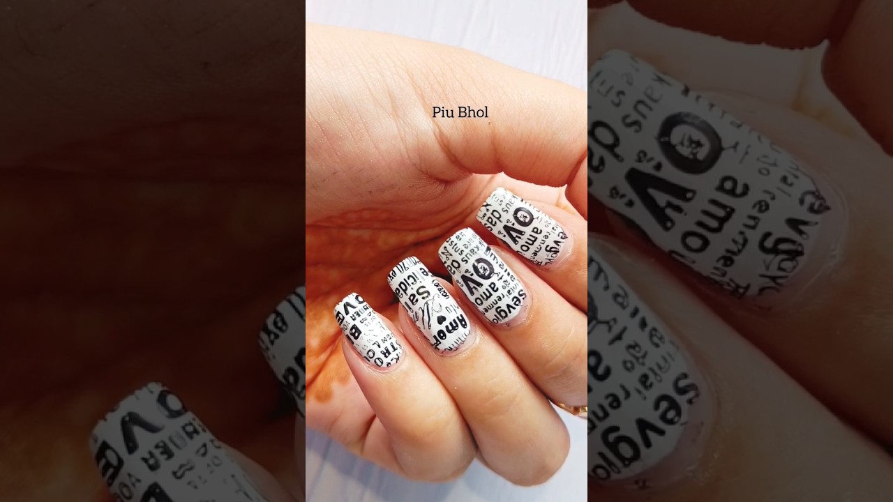 New paper print Nail Art Design 
