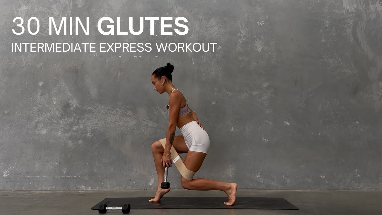 35 MIN GLUTE FOCUSED LOWER BODY WORKOUT | WEIGHTS + BAND | Glute Workout | Lower Body Home Workout