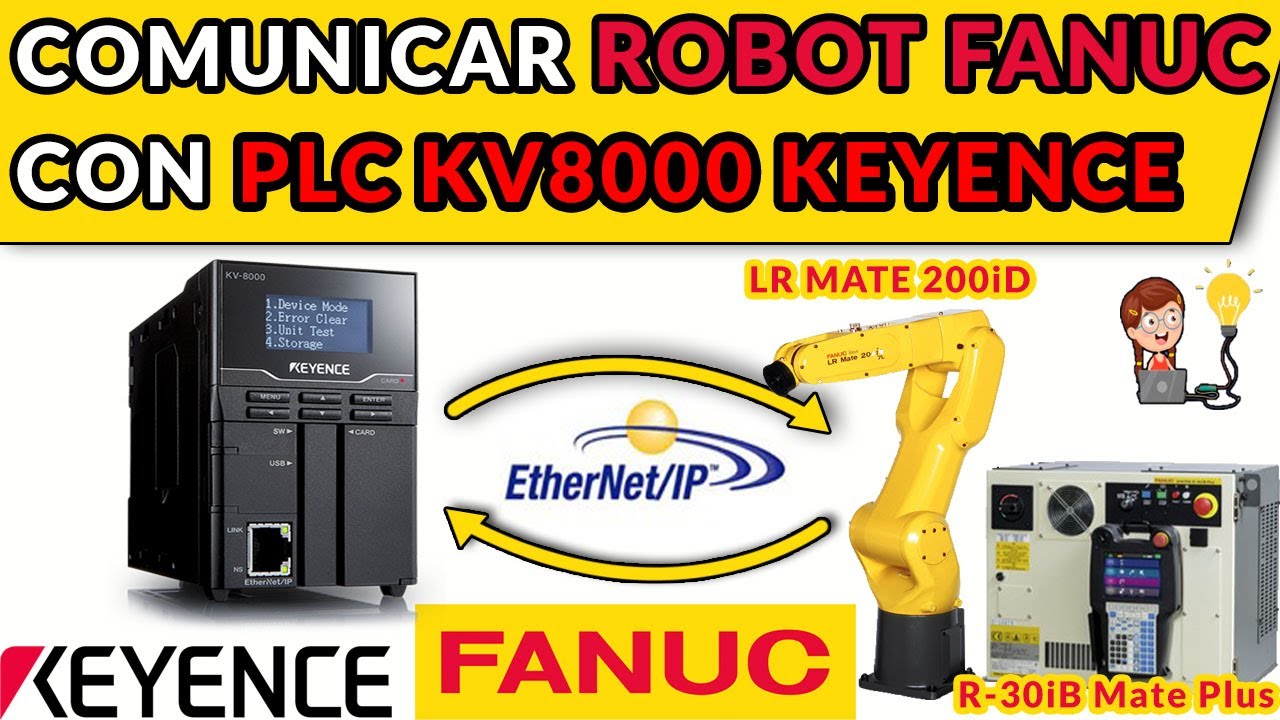 🔵✅COMUNICAR ROBOT FANUC CON PLC KV8000 KEYENCE