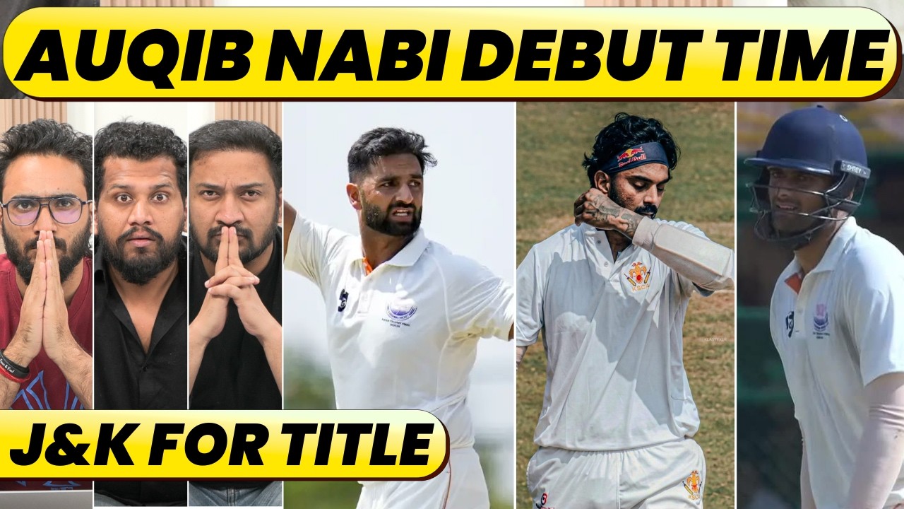 🔴RANJI FINAL: AUQIB NABI INDIA DEBUT, QAMRAN IQBAL 94*, J&K LEAD BY 477 RUNS. LADAAI AGAIN