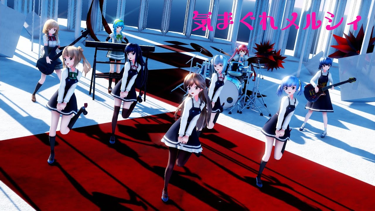 【MMD艦これ】 気まぐれメルシィ 賑やかVer. - 朝潮型全員 【UW4K】 (Sub. JP. EN. CH.)