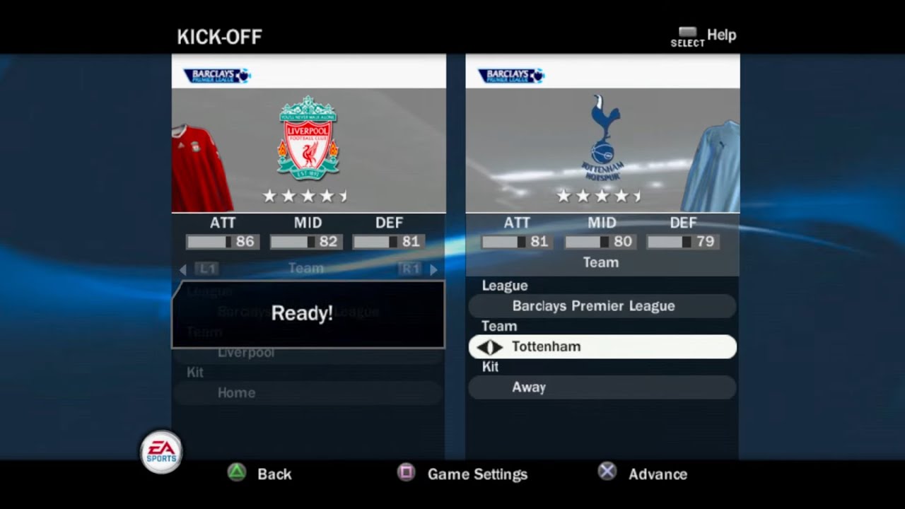 FIFA 09 (PS2) Gameplay - Liverpool vs Spurs