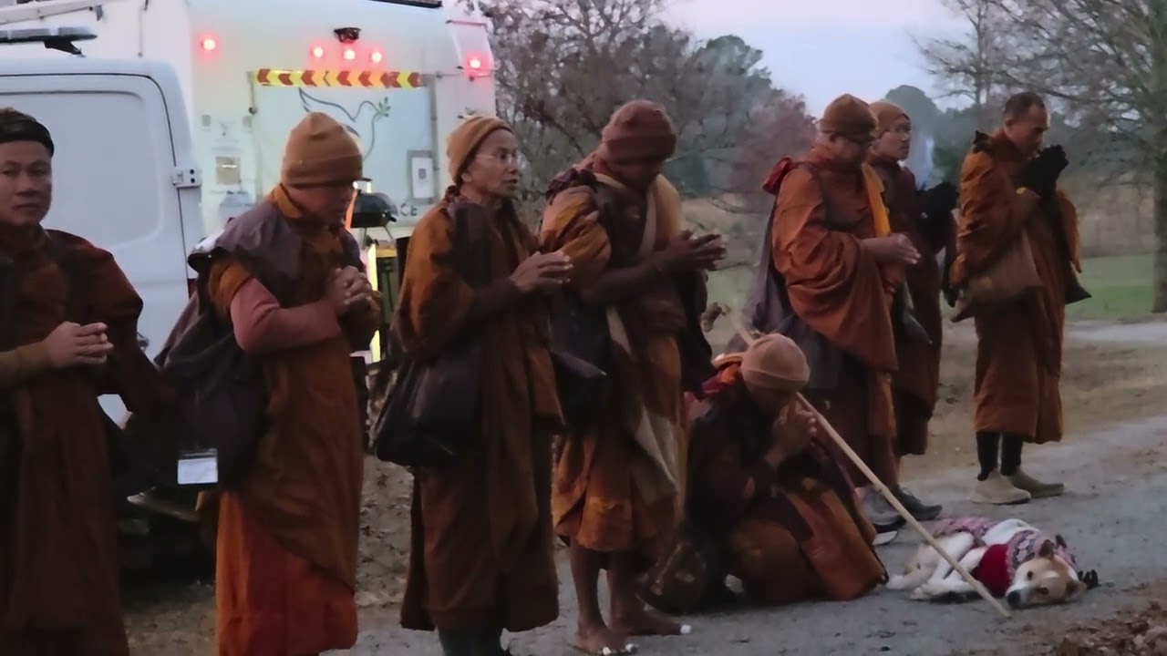 Jan 6, 2026: Morning Praying; Walk For Peace - Buddhist Monks; Leave a Civil War Historically House 