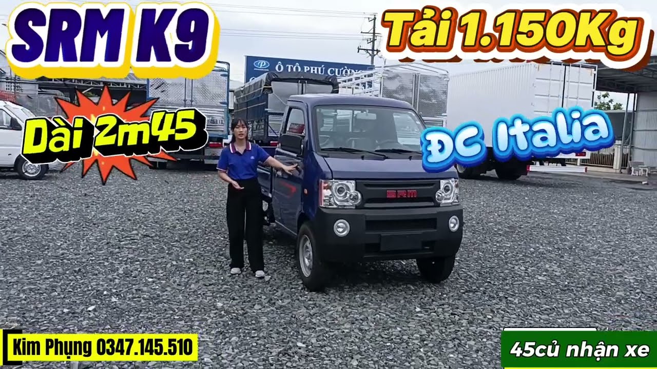SRM K9 tải 1T150Kg thùng dài 2m45