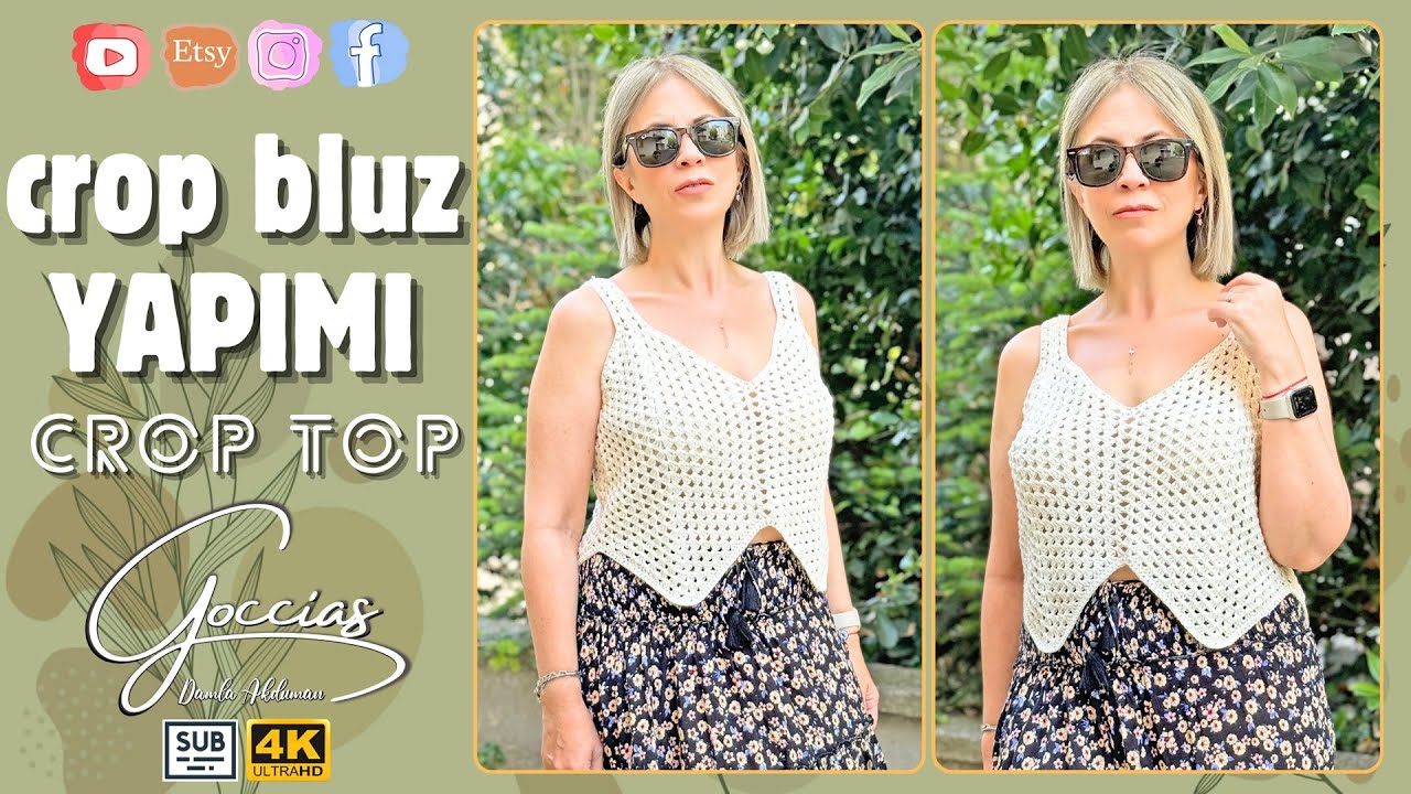CROP BLUZ YAPIMI   CROP TOP   SUB   DIY