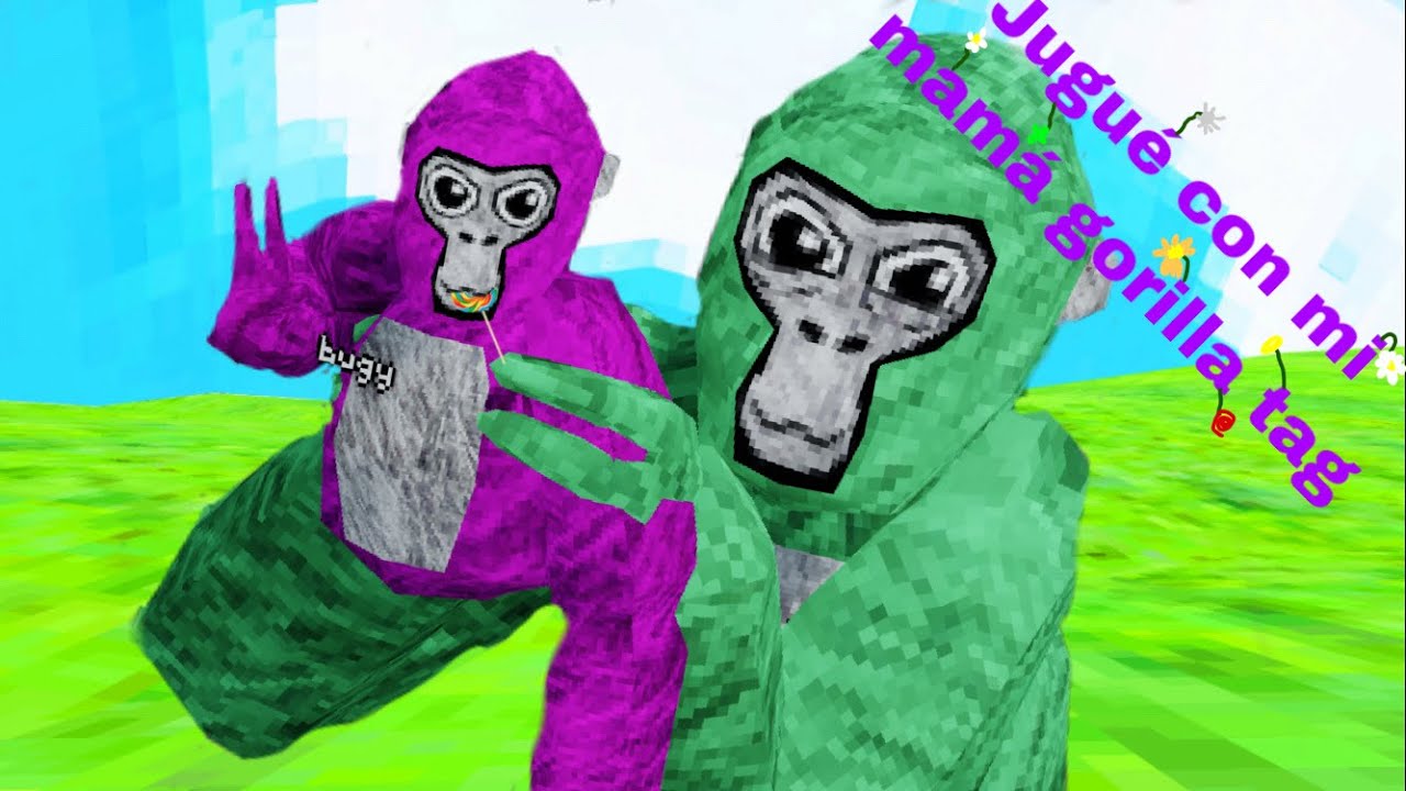 ¡Jugué con mi mamá gorilla tag!