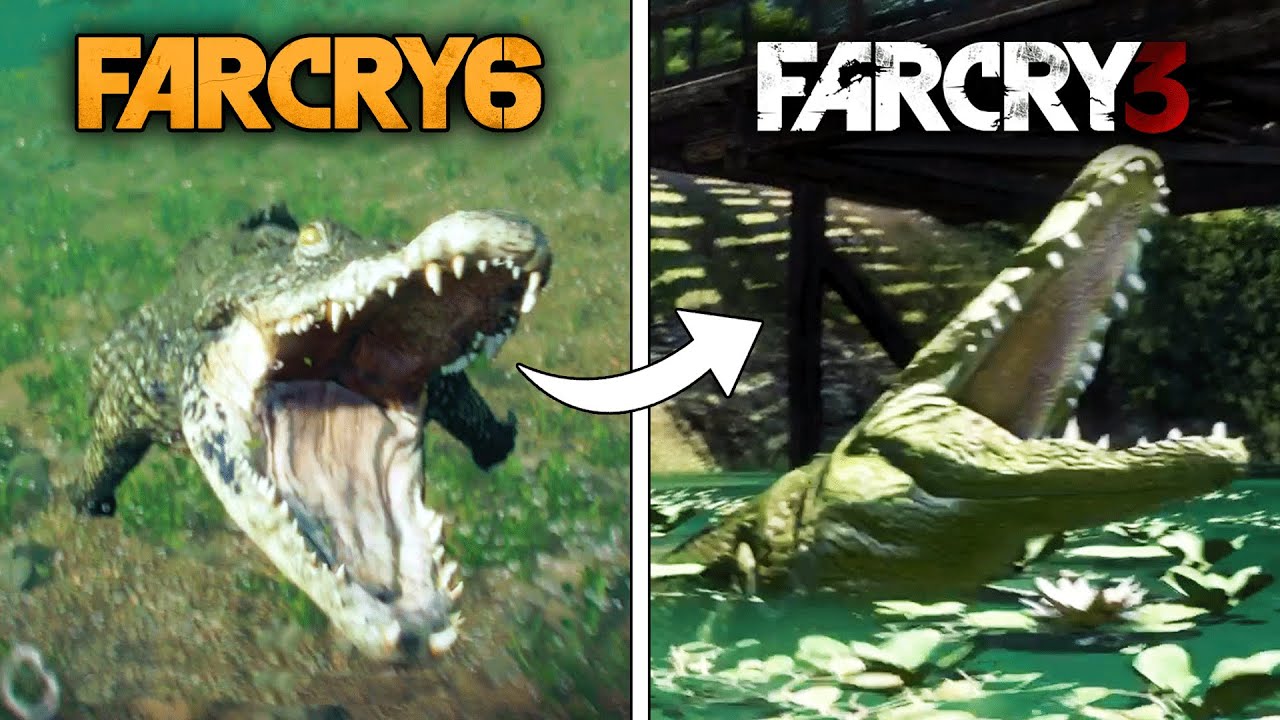 Far Cry 6 vs Far Cry 3 - Crocodile Attack Comparison