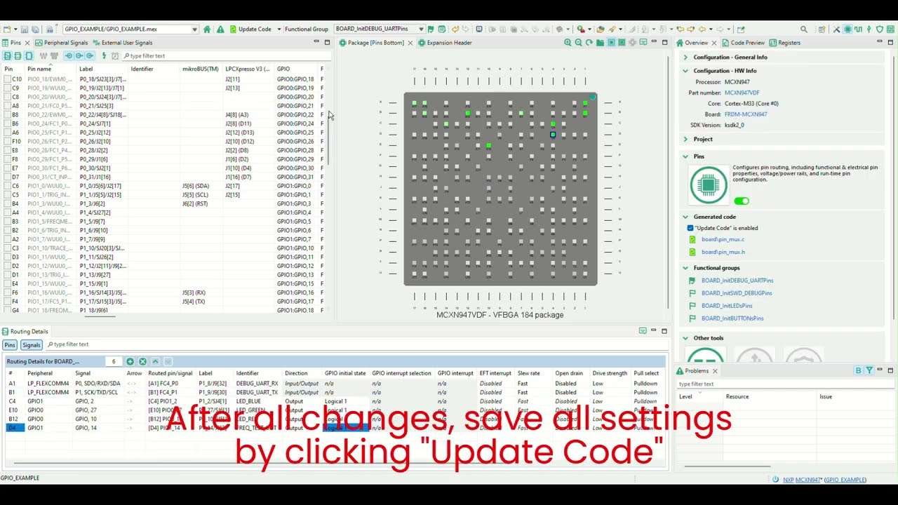 Simple FRDM MCXN947 GPIO and RGB example Part 1