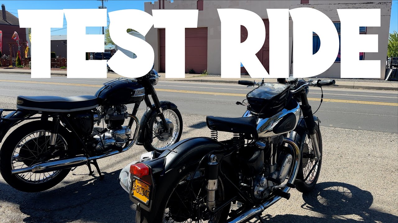 1952 AJS 18S & 1964 Triumph Thunderbird Test Ride