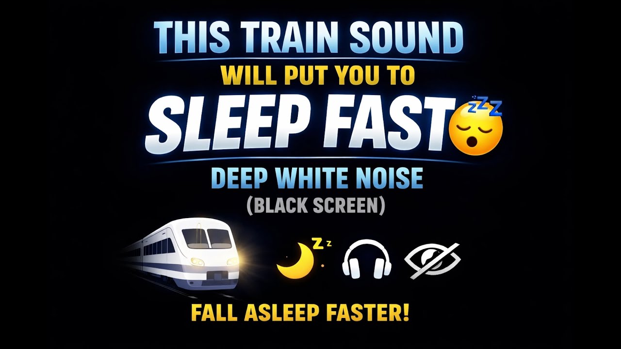 This Train Sound Will Put You to Sleep FAST 😴 Deep White Noise (Black Screen)