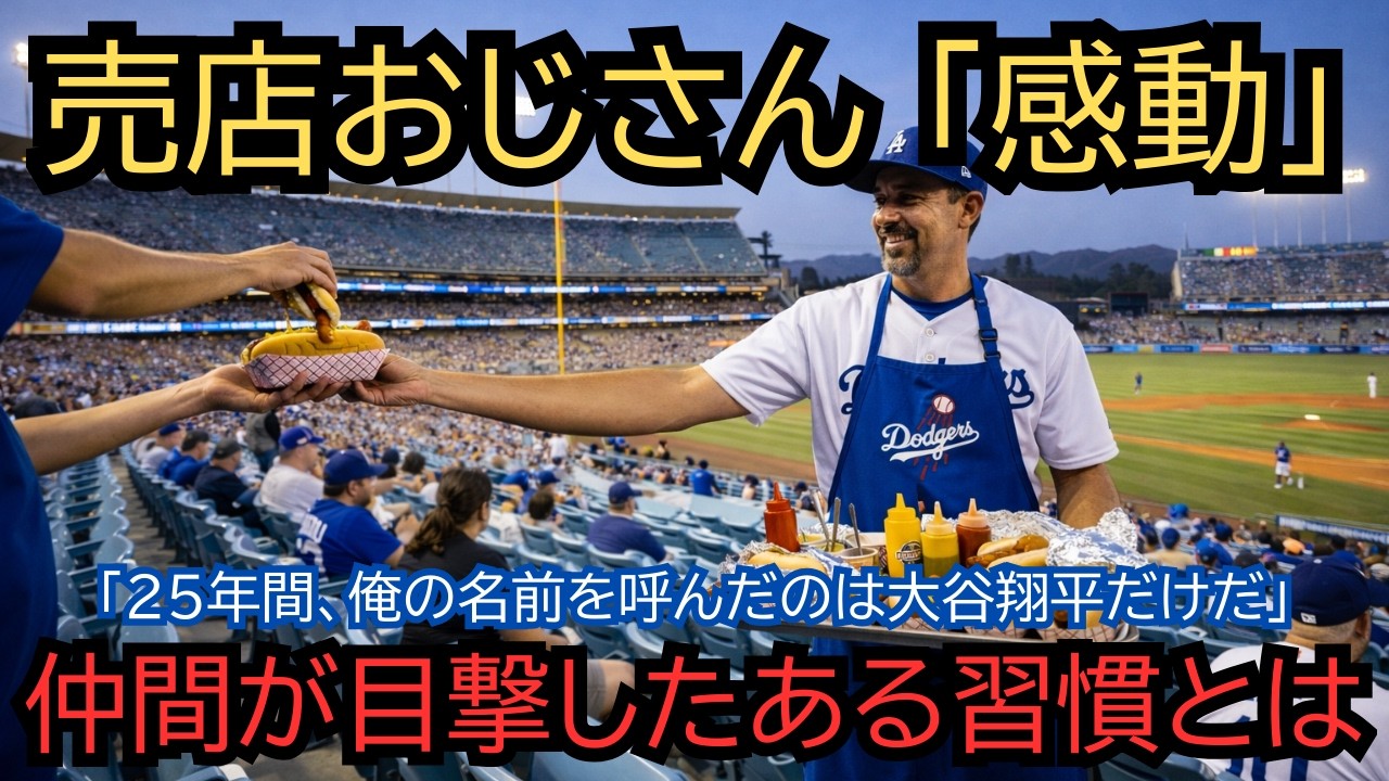 【号泣】「25年間、俺の名前を呼んだのはお前だけだ」大谷翔平がスタジアムの売店おじさんに毎試合必ずしていた