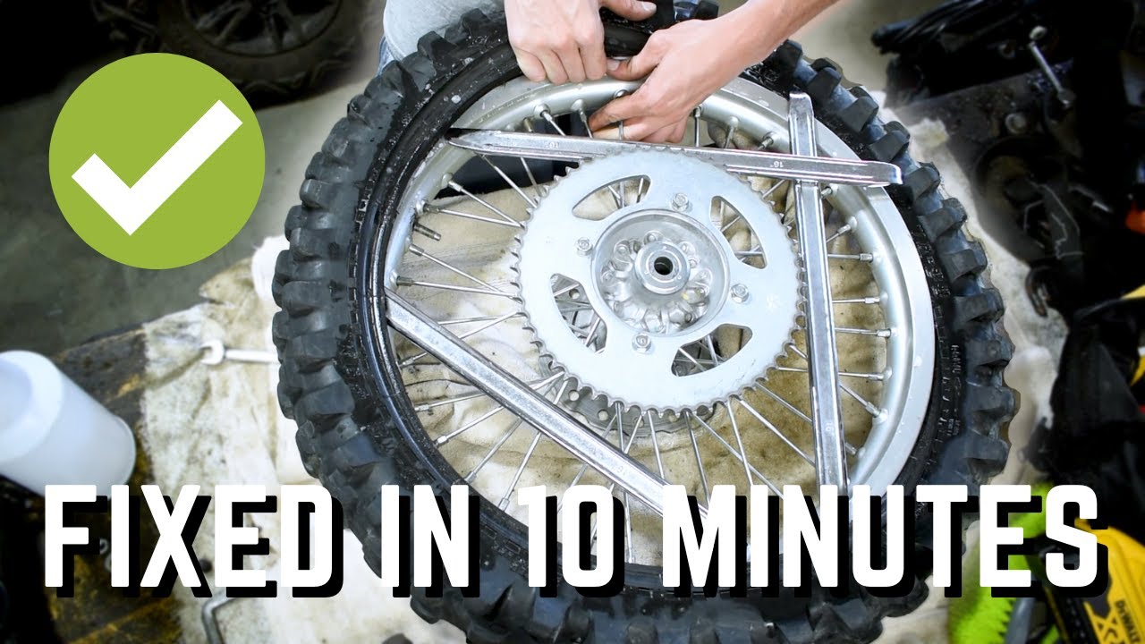 How To FIX A FLAT DIRT BIKE TIRE & Tube At Home!