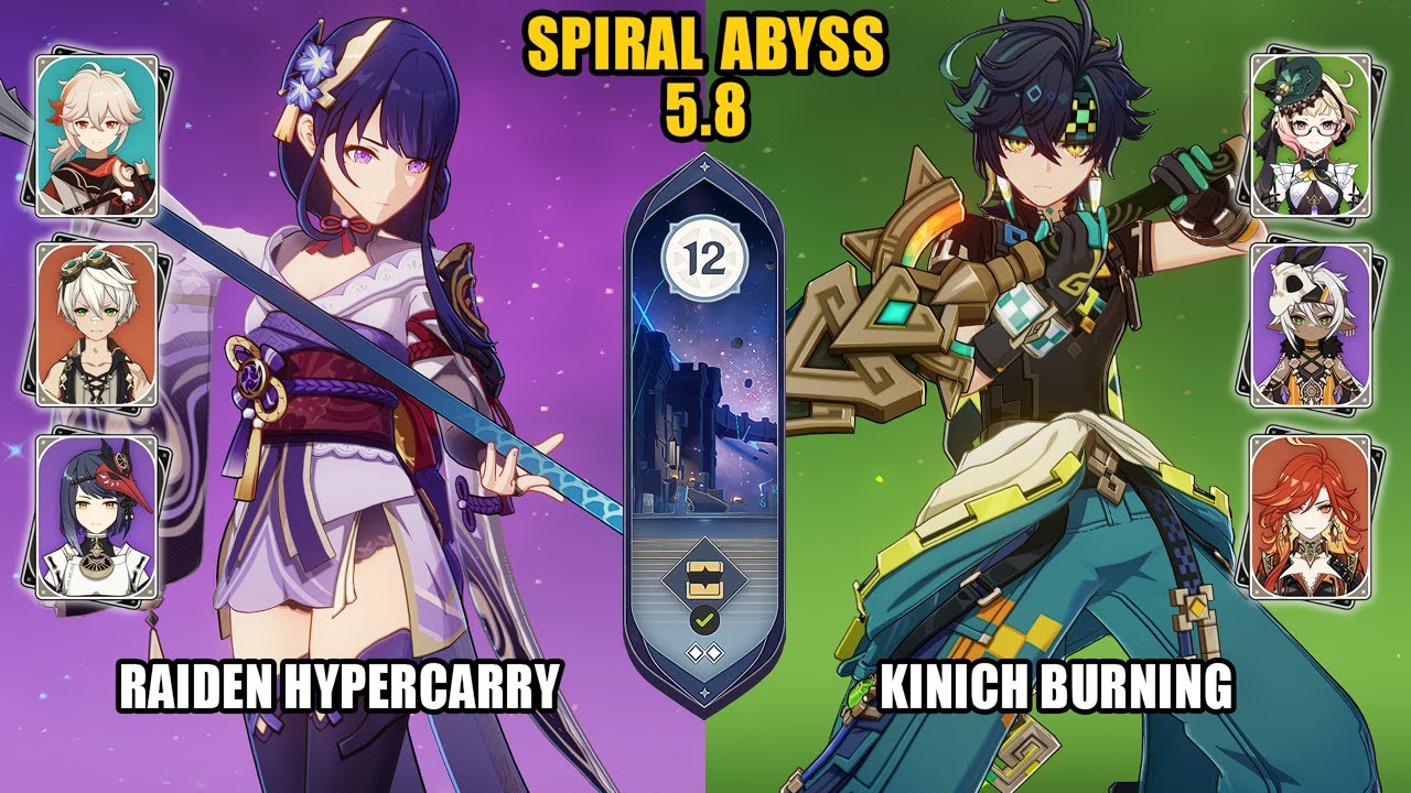 Raiden Hypercarry & Kinich Burning | Spiral Abyss 5.8 | Genshin Impact