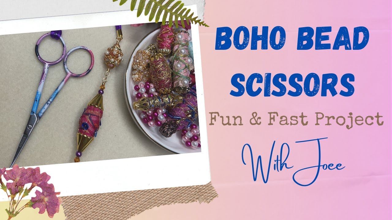 SCISSORS CHARM: What to do with large BOHO BEADS!