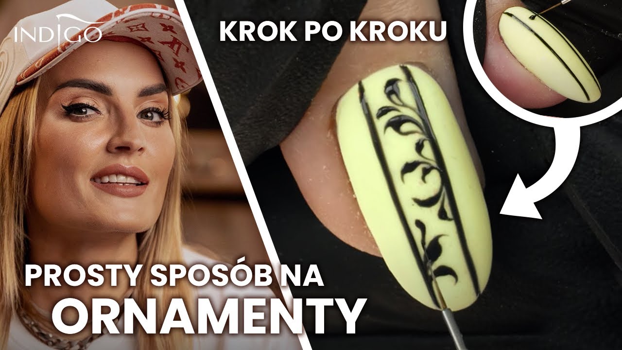 Ornamenty na paznokciach krok po kroku - proste zdobienie paznokci hybrydowych | Indigo Nails