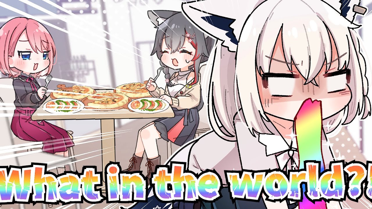 Fubuki is Tricked into Eating a Tomato She Hates!【Hololive/Shirakami Fubuki/Takane Lui/Okami Mio】