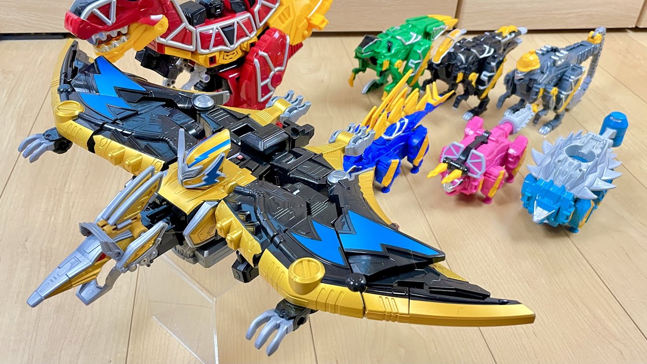【Power Rangers Dino Charge_2】🦖🦖🦖敵ロボがプテラノドン⁉︎キョウリュウジャーのDXプテラゴードンで遊んでみた