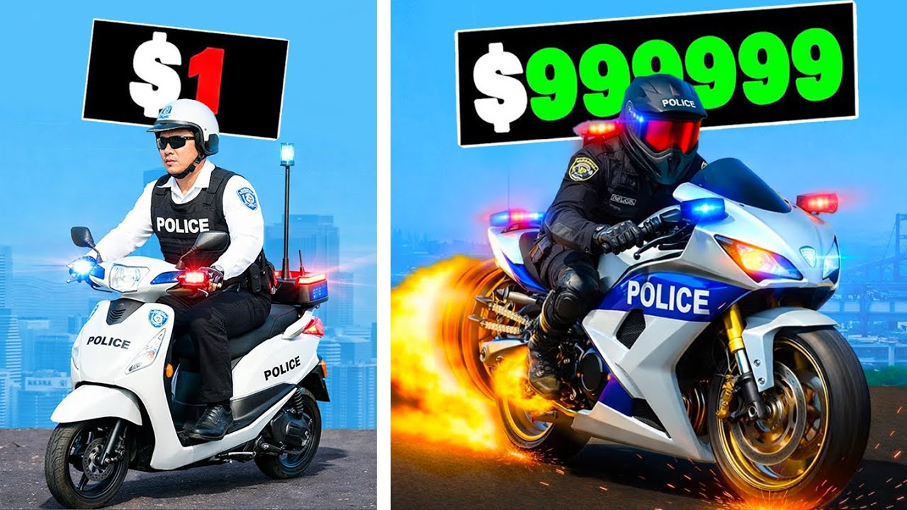 $1 to $1,000,000,000 POLICE BIKE in GTA 5!