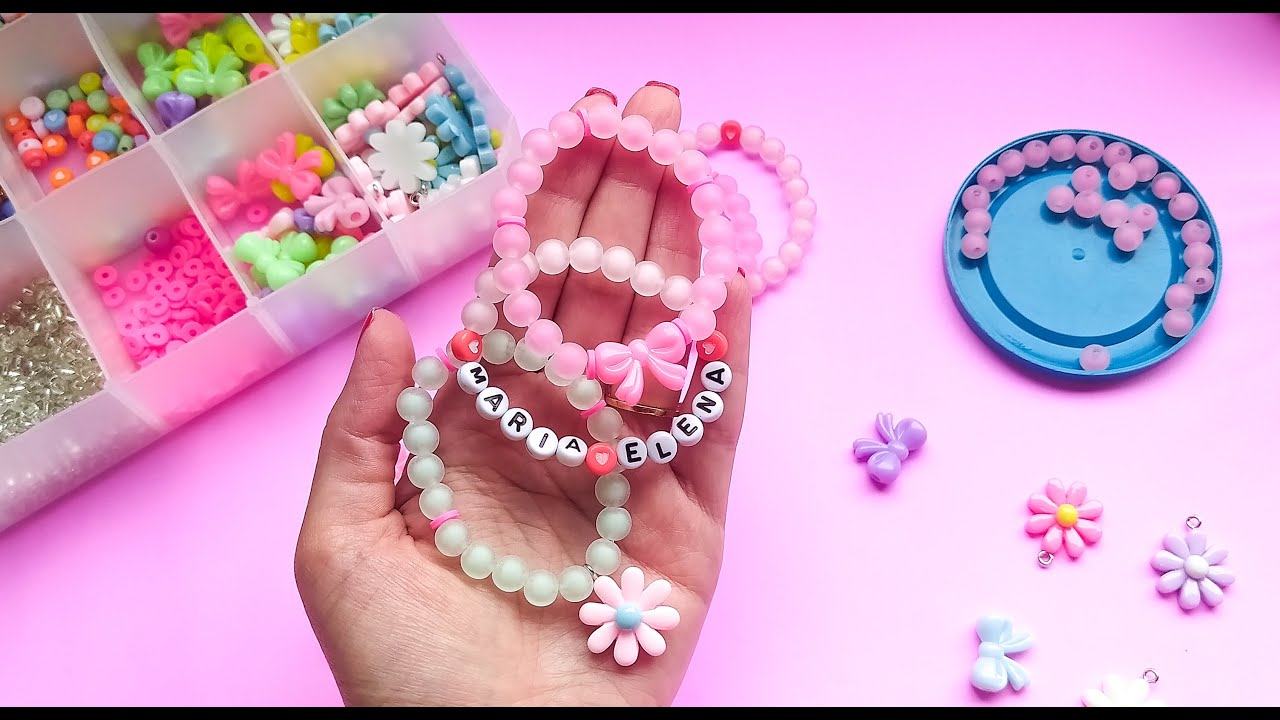COMO FAZER PULSEIRAS DE MIÇANGAS 💗 (PASSO A PASSO)