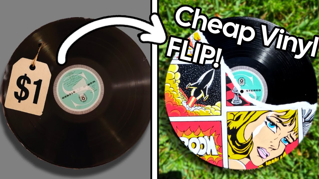 I Turned $1 Vinyl Records into Wall ART | Thrift Flip