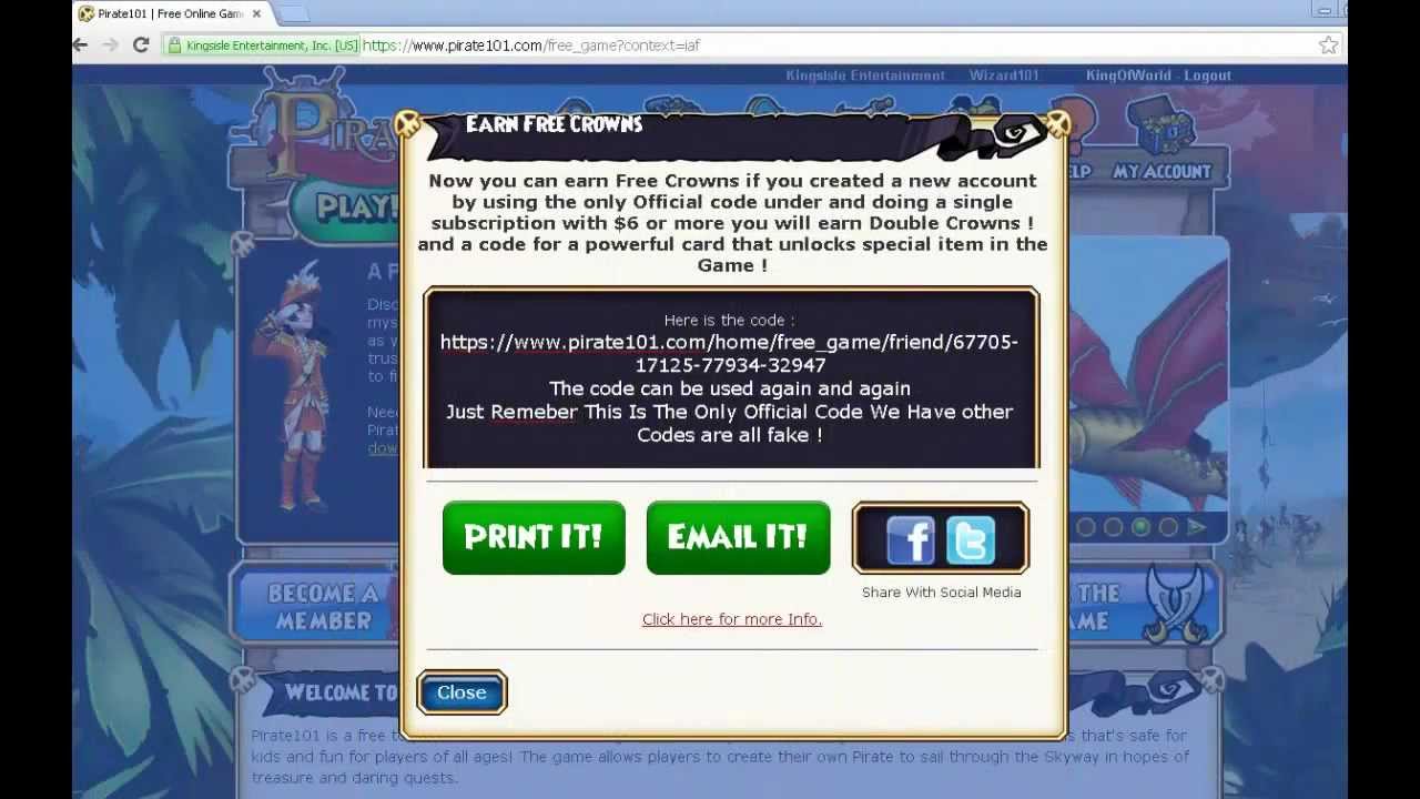Pirate 101 Free Crowns (Still Works 2021 Updated)!!