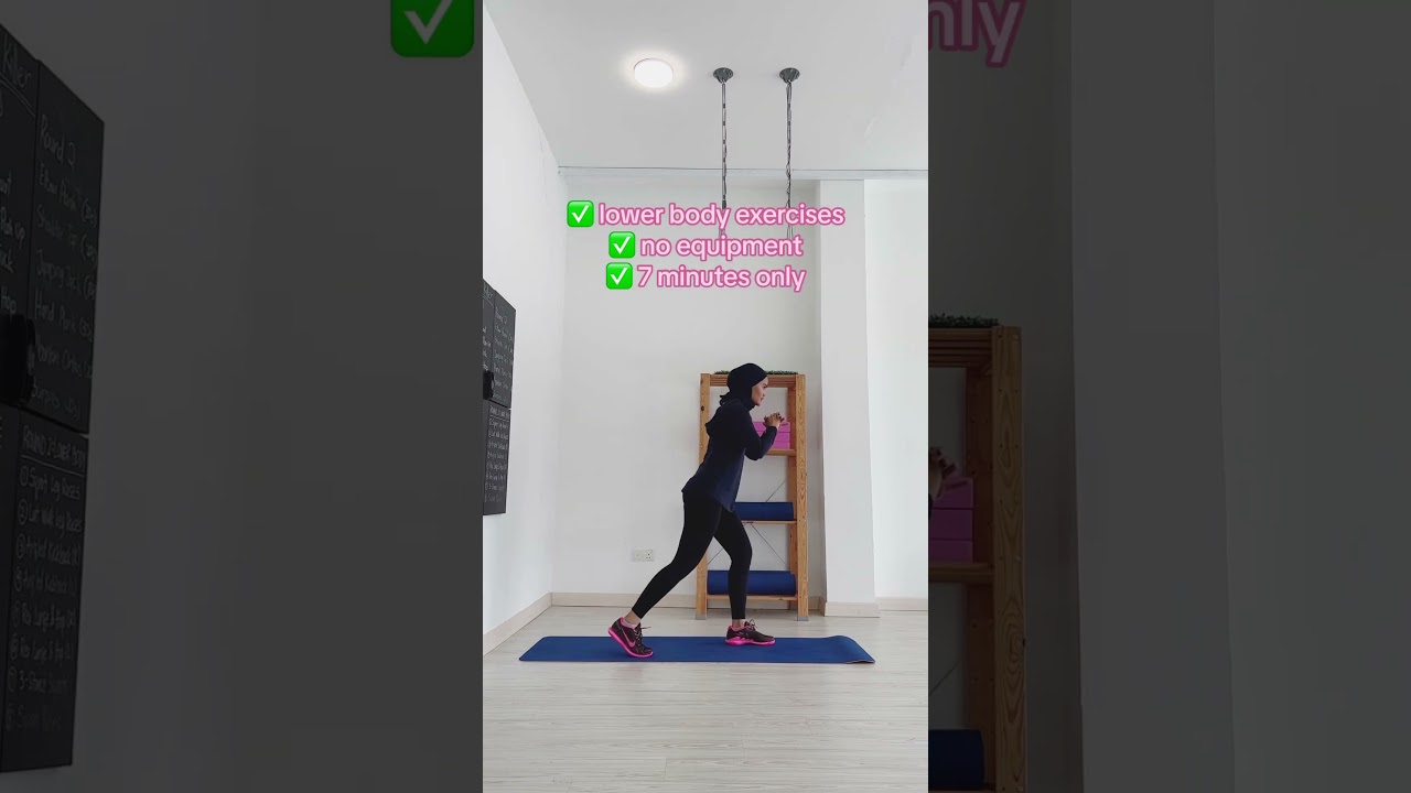 7 MINS LOWER BODY WORKOUT 🫶🏼 #shorts #fitness #fitnessworkouts #fitnessmalaysia #workout #hijab