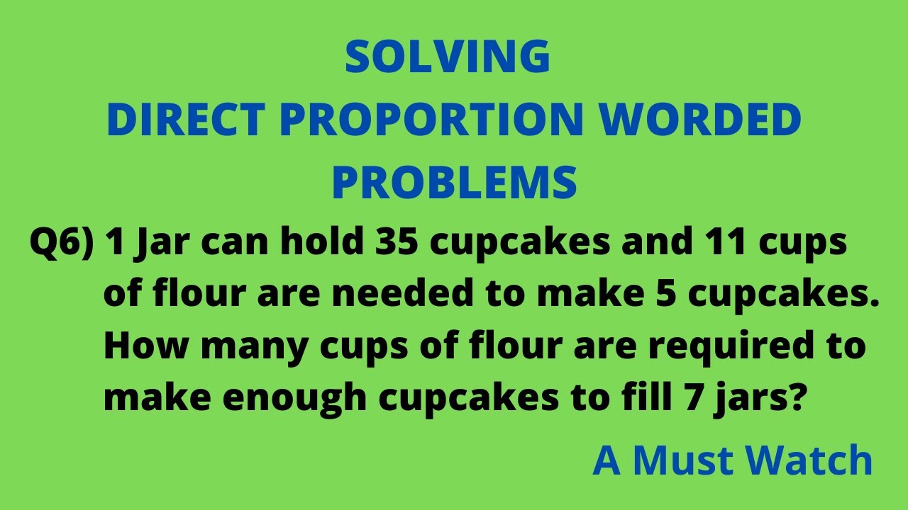 Direct Proportion Worded Problems