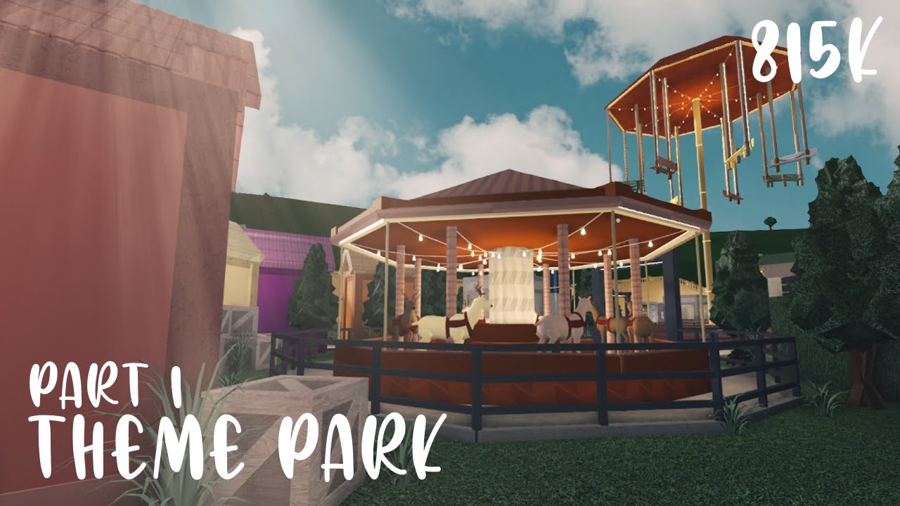 Theme Park Speed Build Part 1 [ ROBLOX BLOXBURG ] + tour