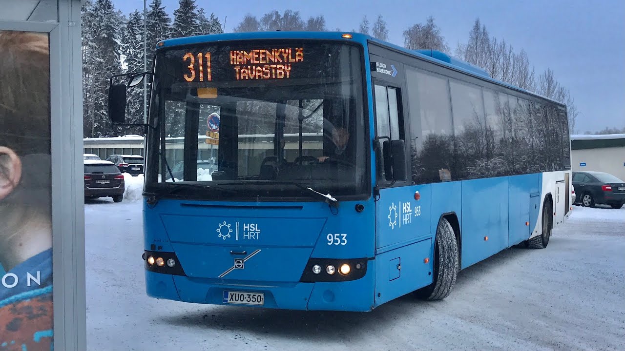 Bussilinjan 311 Reittivideo Kaivoksela-Hämeenkylä (Etu Näkymä)