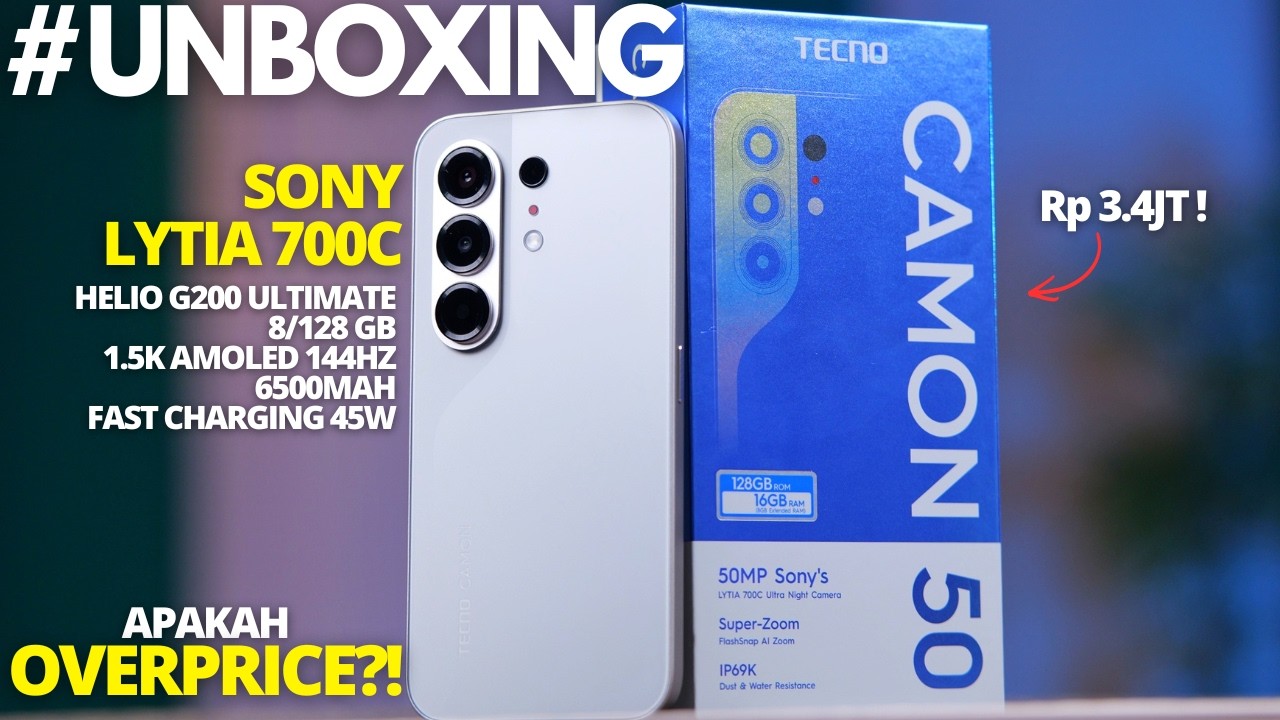APAKAH OVERPRICE?! UNBOXING Tecno Camon 50 Indonesia, Kamera Makin MANTAP?!