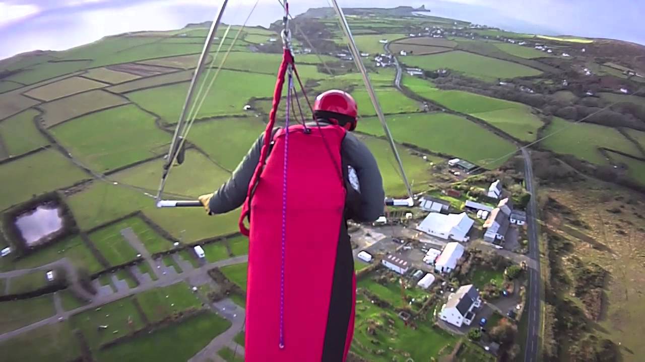 John hang gliding at Rhossili