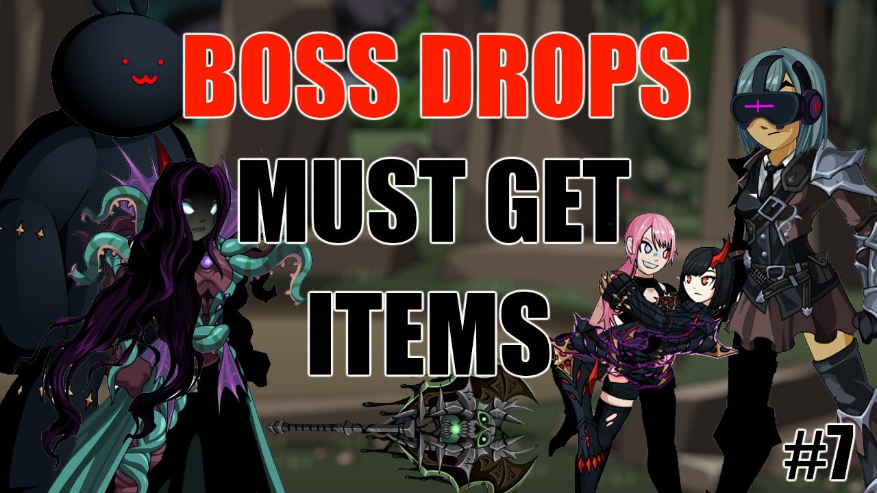 AQW Must Get Boss Drops And Their Items #7 | ShadowHunter Set - Darkon Debris + More!