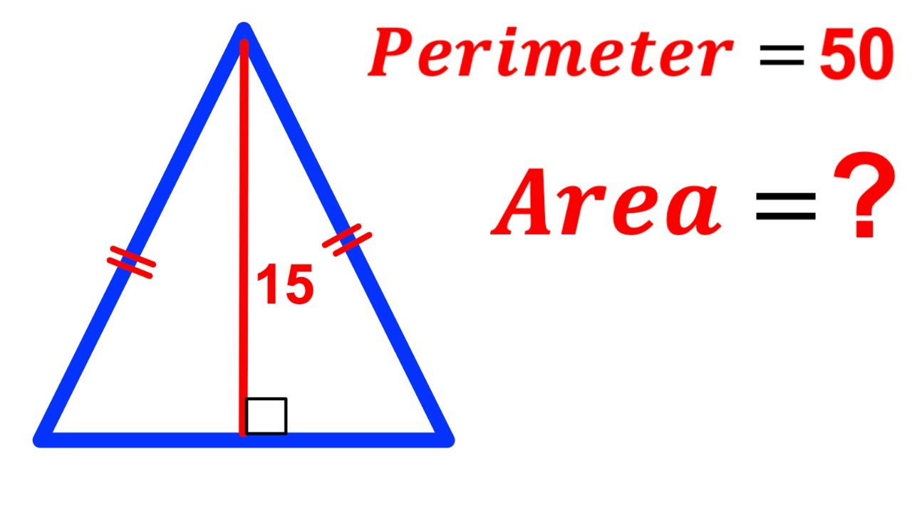 Can you find area of the Blue Triangle? | (Perimeter) | 
