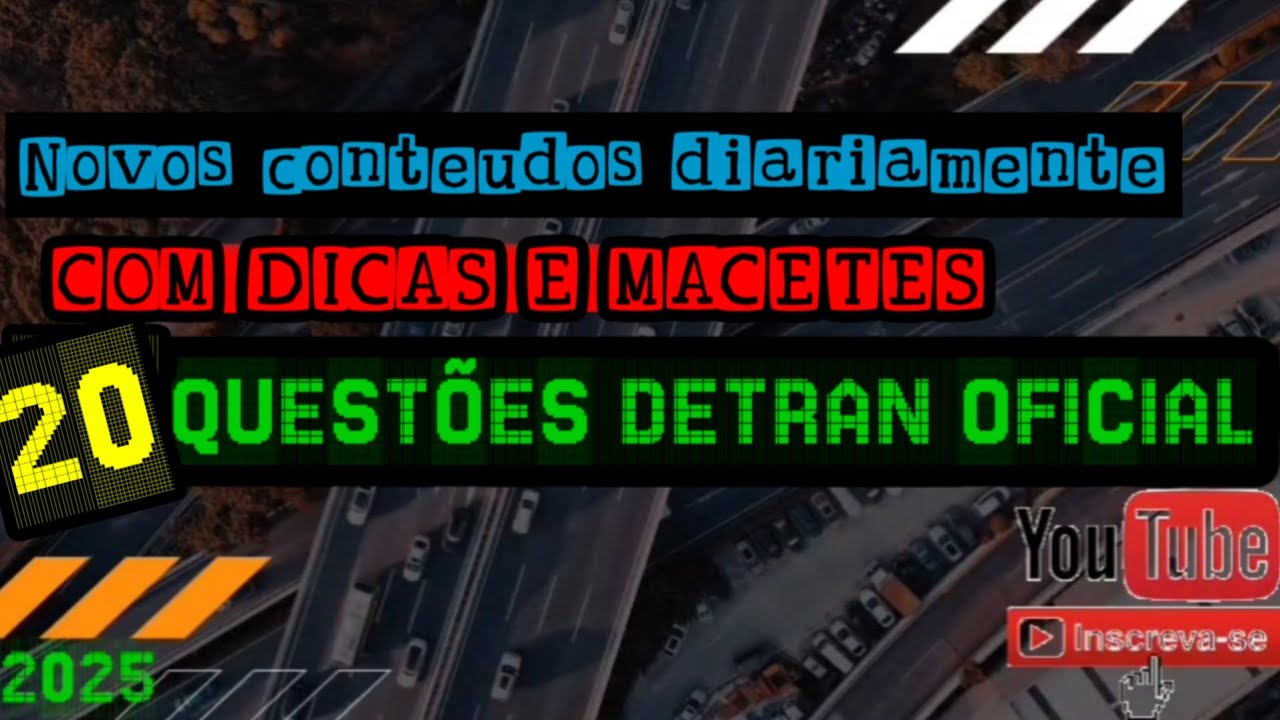 QUESTÕES TEÓRICA HABILITAÇÃO SIMULADO DETRAN #teórico #detran #simulador #dicas #macetes #legislação