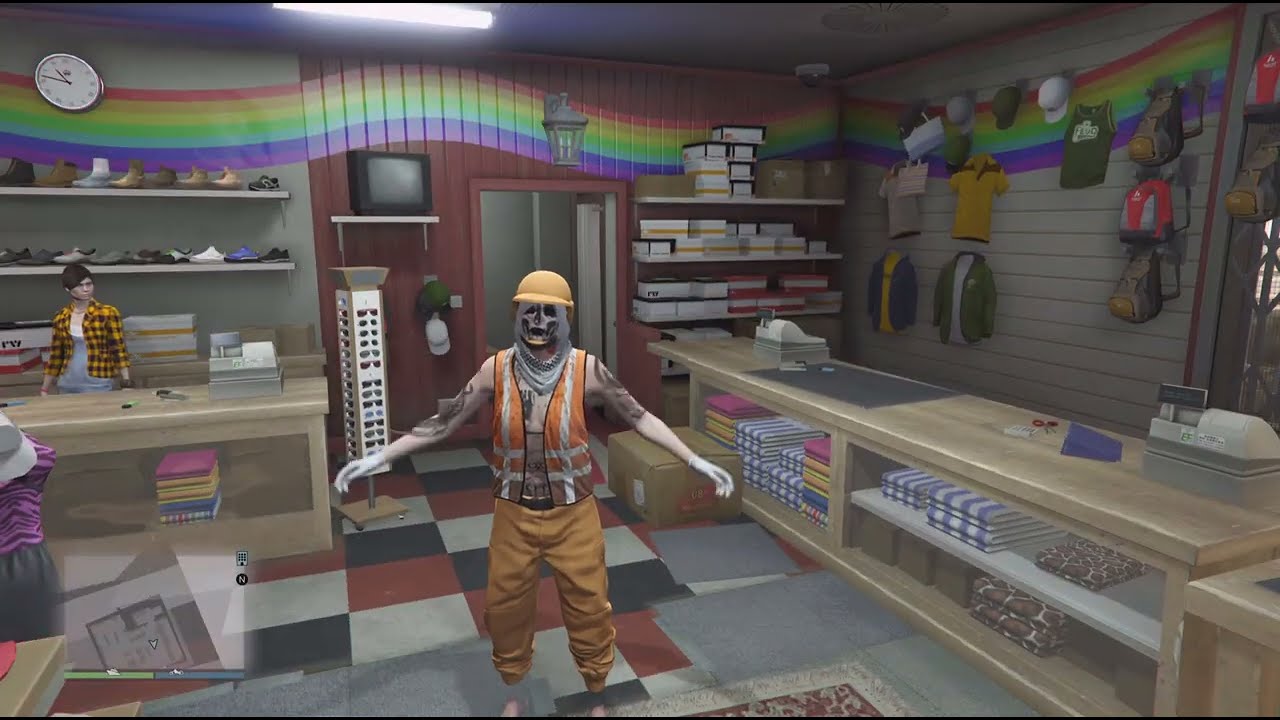Gta5 online orange jogger with trash vest female Outfit