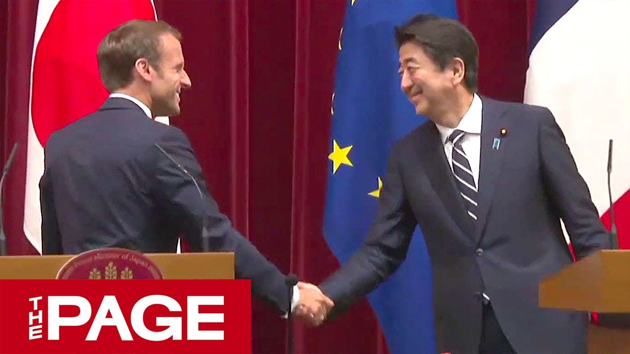 安倍首相とマクロン大統領の日仏共同記者会見（2019年6月26日）