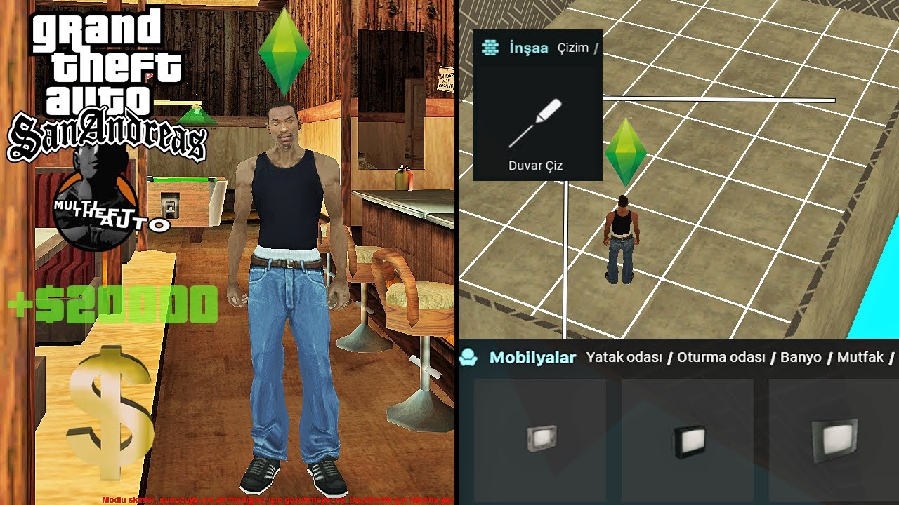 GTA SAN ANDREAS MTA DA KENDİ İŞ YERİNİ İNŞA ETMEK ! (SIMS 4 GİBİ)