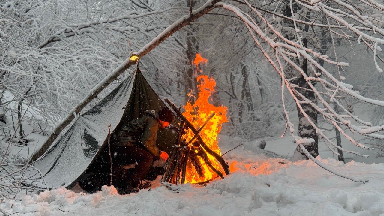 Surviving 2 Days in a DEADLY Blizzard | No Tent, No Sleeping Bag, -17°C Wilderness Challenge