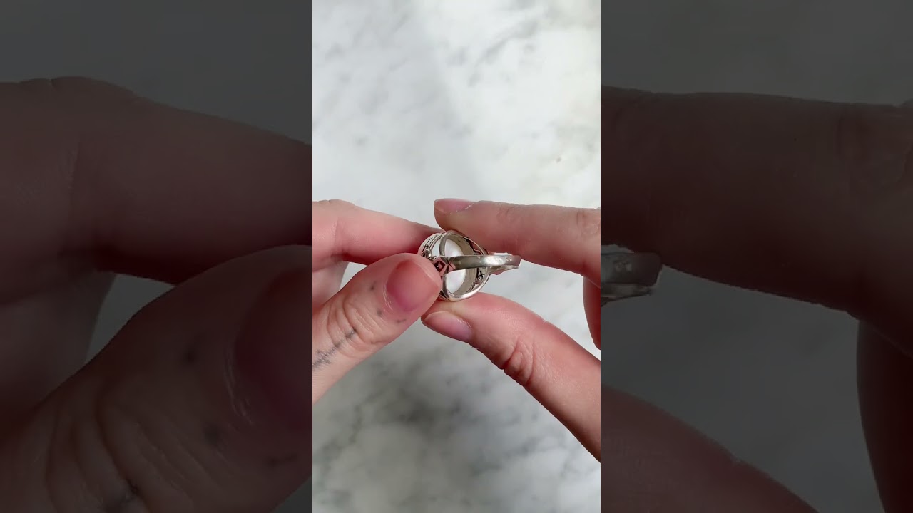 Huge Mabe Pearl Ring 🤍 Natural June Birthstone Statement Ring | #adinastone